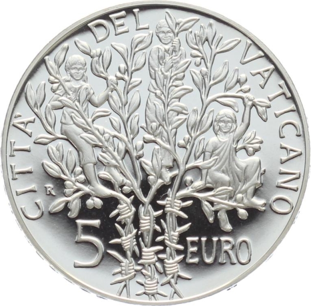 Vatikan 5 Euro 2005 R Benedikt XVI. (2005-2013) - Auf den 60. Jahrestag des Endes des 2. Weltkrieges